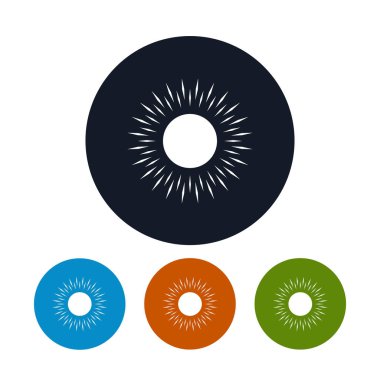 Simgesi güneş ışınları, vektör çizim ile