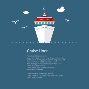 Cruise gemi deniz ve metin