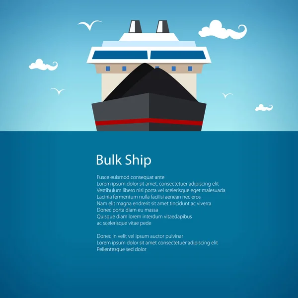 Bulk schip, Poster, Brochure — Stockvector