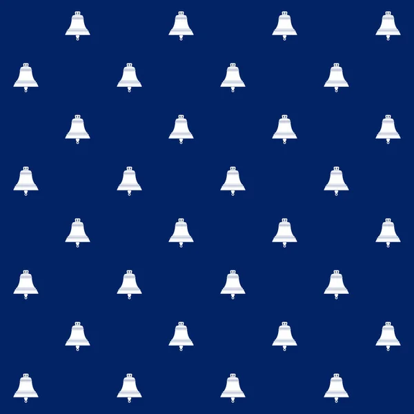 A kék háttér, varrat nélküli mintát Bell — Stock Vector