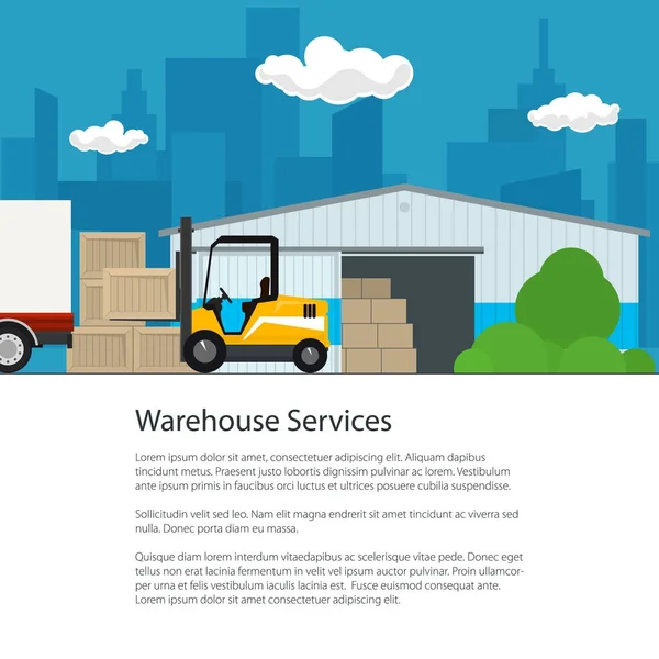 Warehouse Services , Flyer Design — Stock Vector