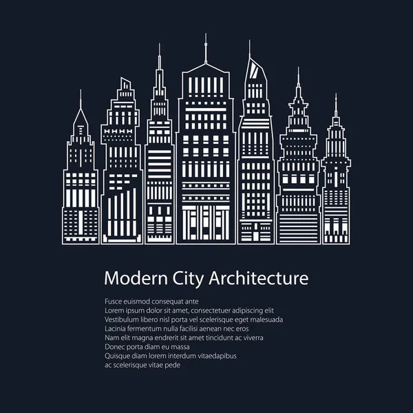 Poster Modern Big City — Stock Vector