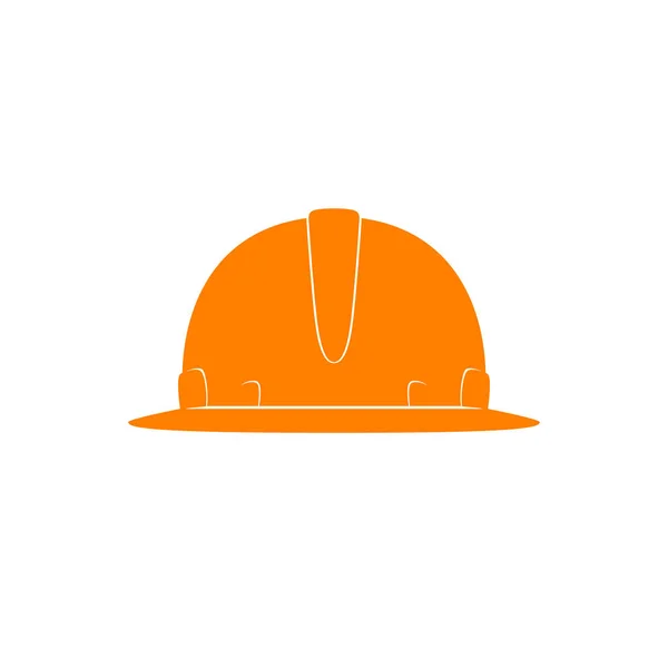 Orangefarbener Arbeitshut — Stockvektor