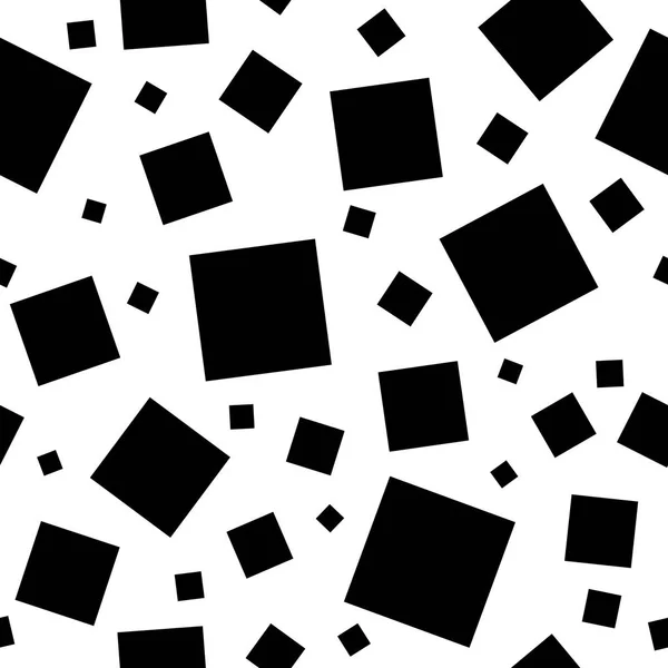Cuadrados negros sobre fondo blanco — Vector de stock
