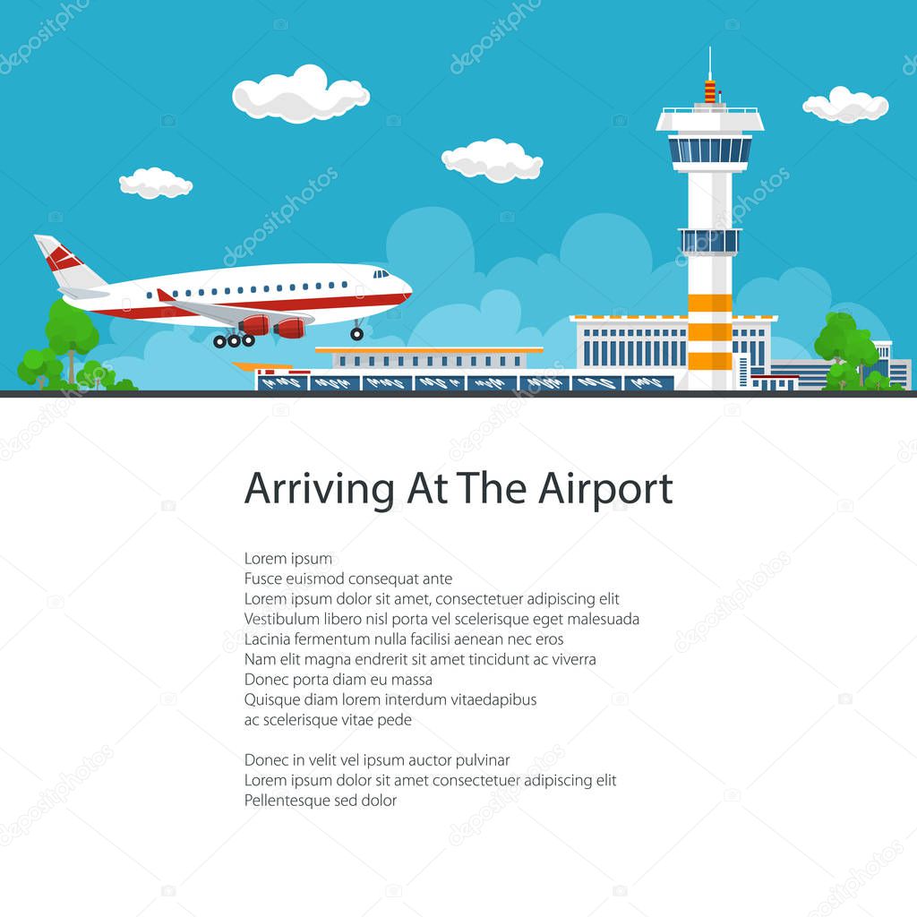 Passenger Plane Comes in to Land, Poster Design
