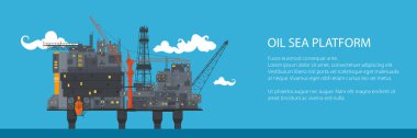 Offshore deniz petrol platformu ile banner