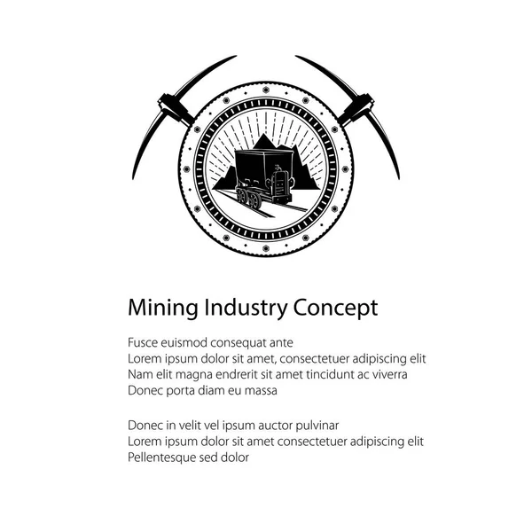 Flyer van de mijnbouw — Stockvector