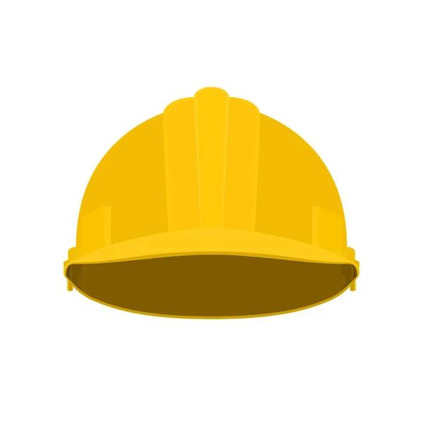 Casco de seguridad de trabajo amarillo — Vector de stock