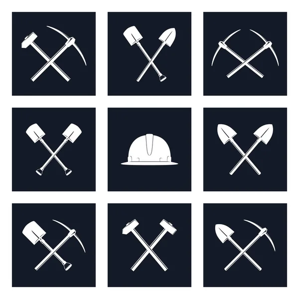 Set Icons of Working Tools — Stock Vector