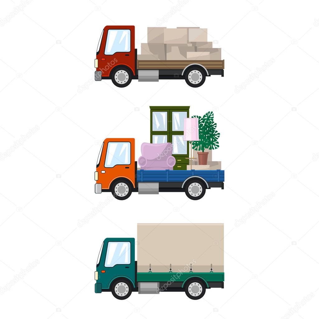 Set of Cargo Trucks