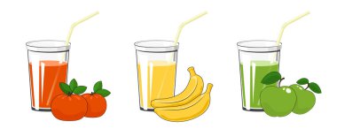 Apple, Mandarin ve muz meyve suları
