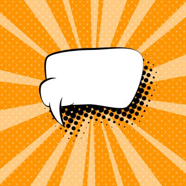 Güneş ışınları arka plan ve konuşma balonu