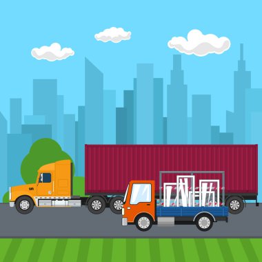 Kamyon Sürücü yolda