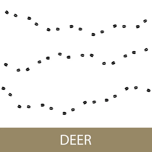 Traks Zwierzęta Deer — Wektor stockowy