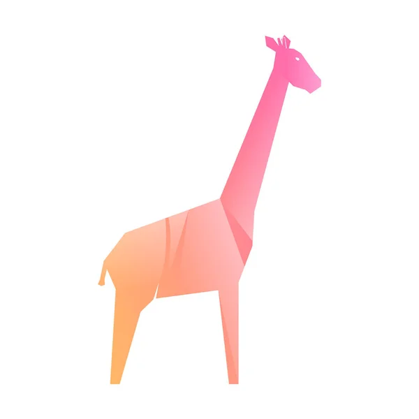 Розовый разноцветный градиентный жираф — стоковый вектор