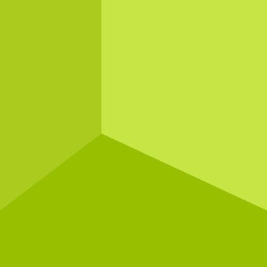 Odanın boş yeşil köşesi