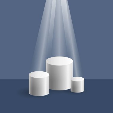 Gösteri için silindirik kutular