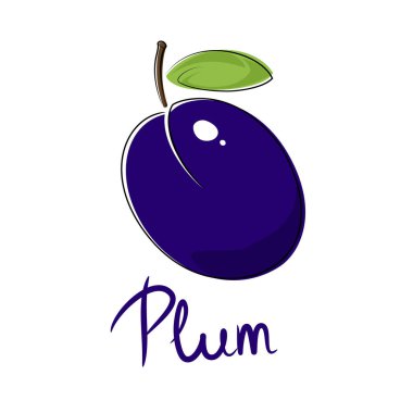 Beyaz arkaplanda erik izole edildi