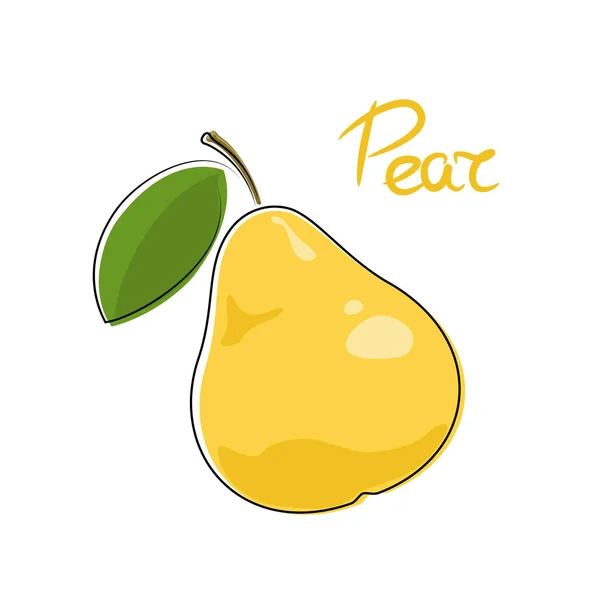 Pear isolated on white background — Stock Vector