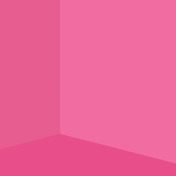 Empty pink corner of the room — Stok Vektör
