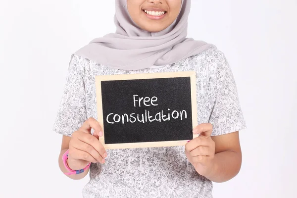 Ücretsiz Danışma Yazma kara tahta tutan el