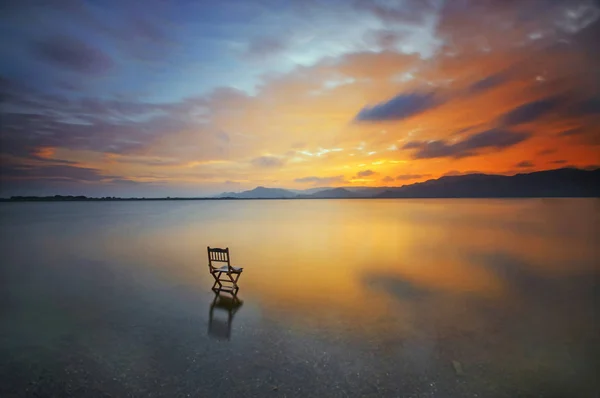 Island Sunset Ocean — Stock Photo, Image