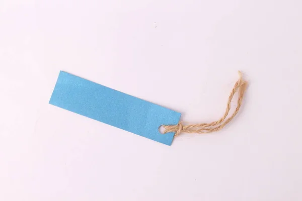 Carta Bianca Blu Nota Isolata Sfondo Bianco — Foto Stock