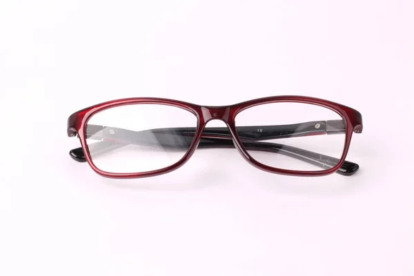 Czerwone Okulary Białym Tle — Zdjęcie stockowe