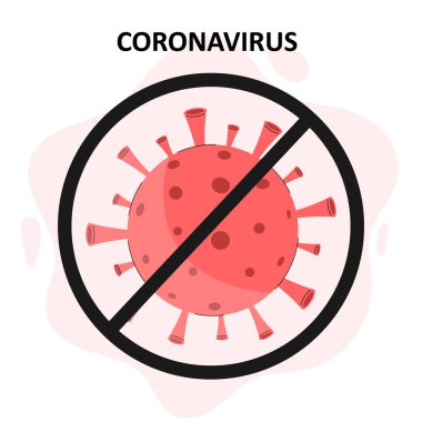 Corona Virüsü 2020. Roman Coronavirus (2019-nCoV). Wuhan 'da Corona virüsü. Çin. Genel Yayılma. Vektör illüstrasyonu