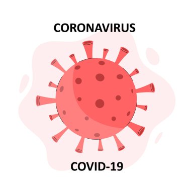 Corona Virüsü 2020. Roman Coronavirus (2019-nCoV). Wuhan 'da Corona virüsü. Çin. Genel Yayılma. Vektör illüstrasyonu