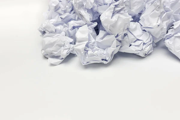 White Crumpled Paper Ground Copy Space — Stock Photo, Image