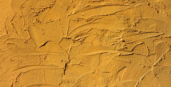 浅色黄色水泥粗糙墙 — 图库照片