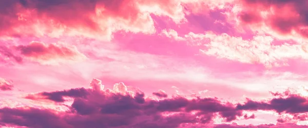 Rose Violet Couleur Dans Ciel Les Nuages Crépuscule — Photo