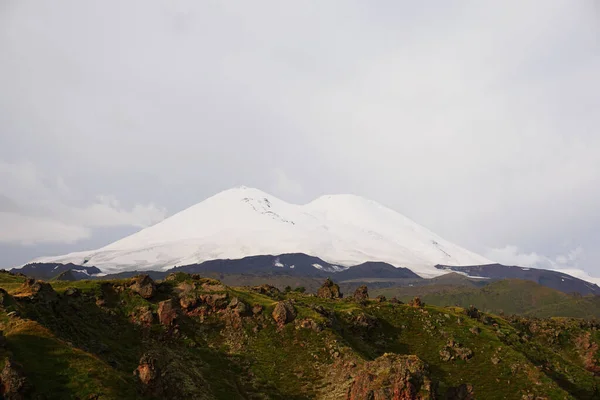 Monte Elbrus Vista Lado Norte — Fotografia de Stock