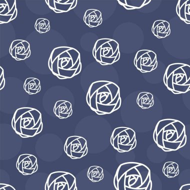 Donanma beyaz gül nokta gradyan desenli dikişsiz iz arkaplan tasarımı