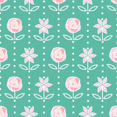 deniz mavisi pembe nokta dikişsiz iz arkaplan tasarımı