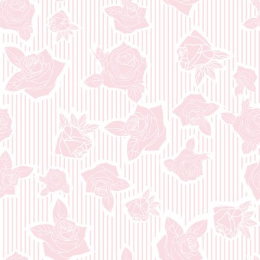 Pembe morden çiçek yaprağı desenli beyaz arkaplan tasarımı