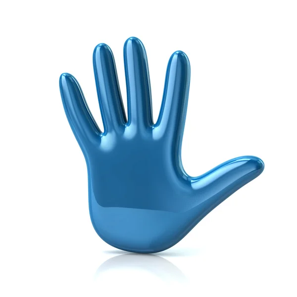 Icono de mano azul —  Fotos de Stock