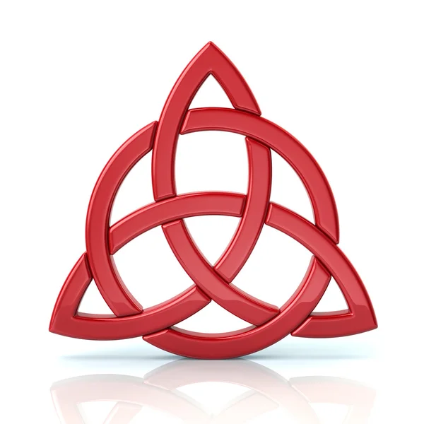 Red celtic trinity knot — Stock Photo, Image