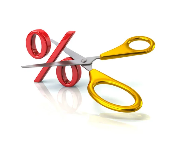 Altın makas yüzde işareti kesme 