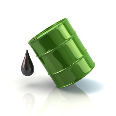 Yeşil varil petrol simgesini 3B oluşturma
