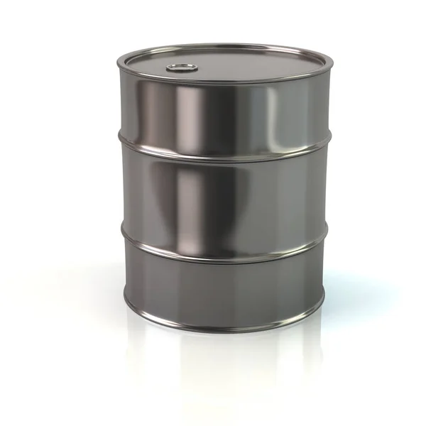 Ilustração 3d de barril de prata — Fotografia de Stock