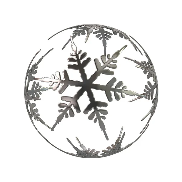 銀雪から作られたクリスマス ボール — ストック写真