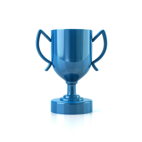 Blå trophy cup — Stockfoto