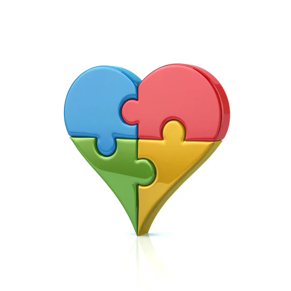 심장 모양 퍼즐 — 스톡 사진