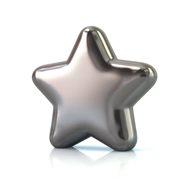 Ícone estrela de prata — Fotografia de Stock
