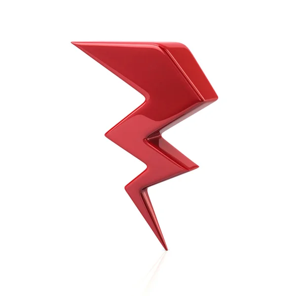 Icono de rayo rojo — Foto de Stock