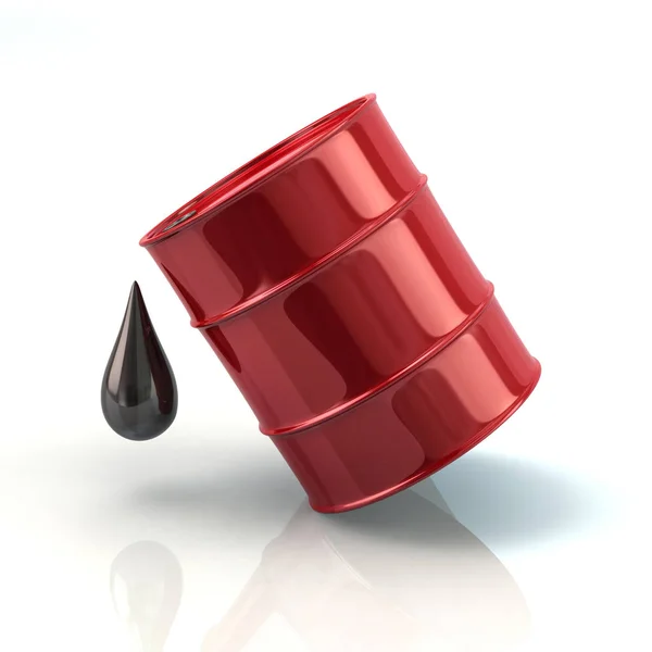 Ícone de óleo de barril vermelho — Fotografia de Stock