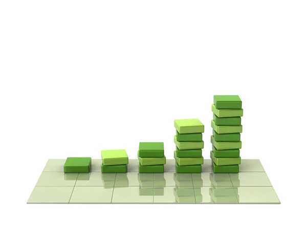 Simple green business graph — Stock Photo, Image