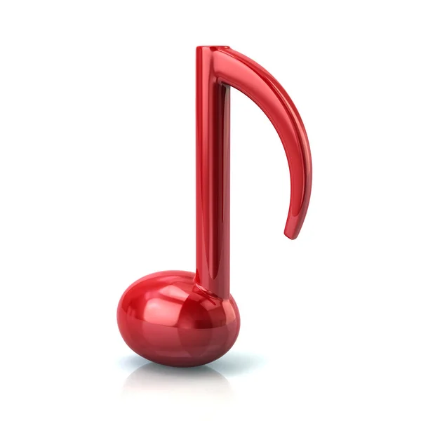 Czerwony muzyka notatka — Zdjęcie stockowe